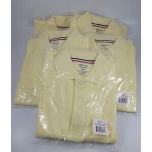 5x French Toast Boy's Short Sleeve Uniform Light Yellow Polo Shirt Size M(8)